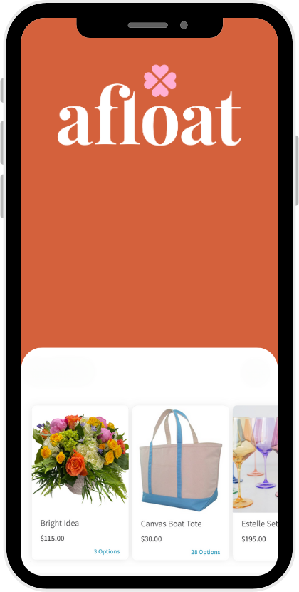 Iphone with afloat app